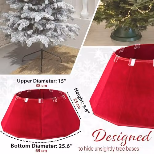 Deco Express Red Velvet Christmas Tree Skirt – 2
