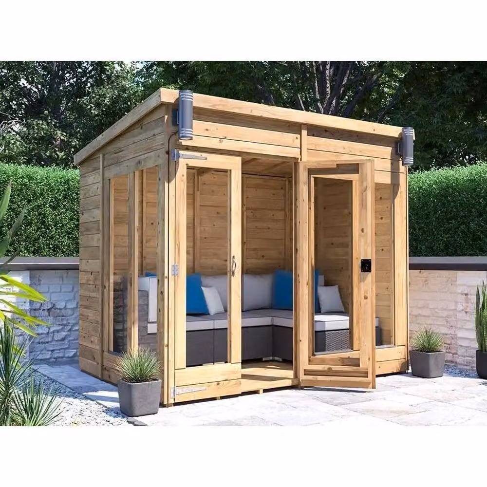 Dunster House RagePanda Modular Pent Roof Summerhouse in Brown – 6
