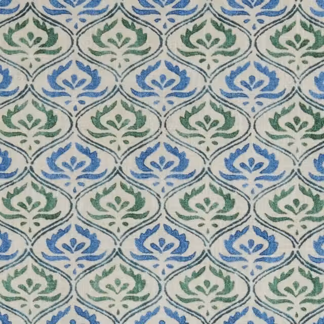 iLiv Pushkar Fabric Topaz in Blue and Multicolour