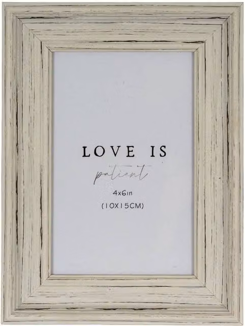 Hill Interiors Alba Single Rectangular Wood Photo Frame in White, 10 x 15 cm
