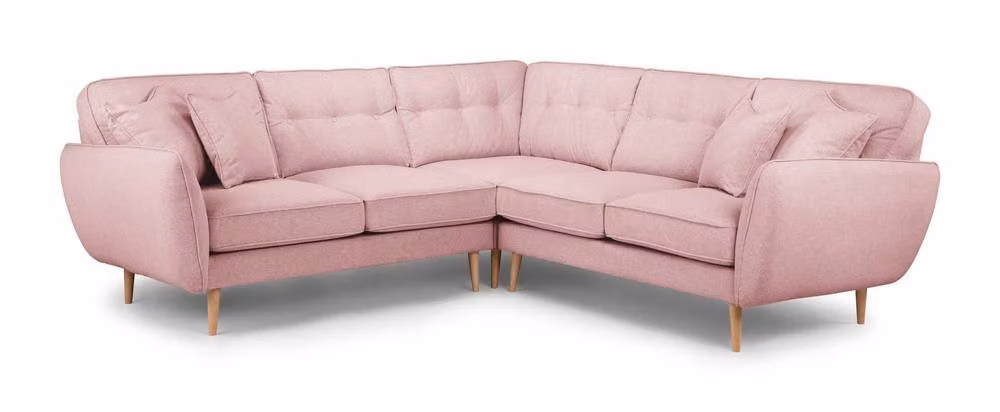 The Great Sofa Company Ailis 2 Corner 2 Faro L-Shape Upholstered Sofa in Dusty Pink – 2