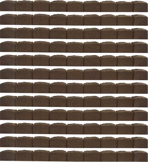 Garden Gear Roman Stone Effect Eco-friendly Border Edging in Brown Rubber