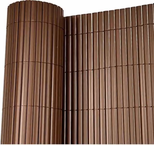 Oypla PVC Outdoor Garden Fencing Screen Roll, Brown, W: 1 m, L: 5 m – 3