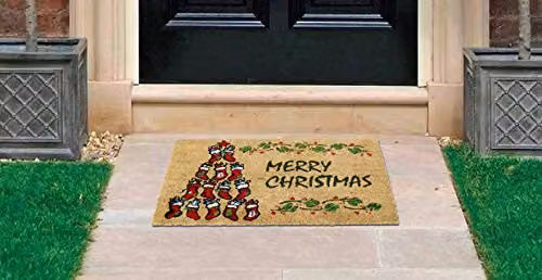 Coco&Coir Christmas Socks Design Coir Door Mat, Multicolour, W: 75 cm, D: 45 cm – 7