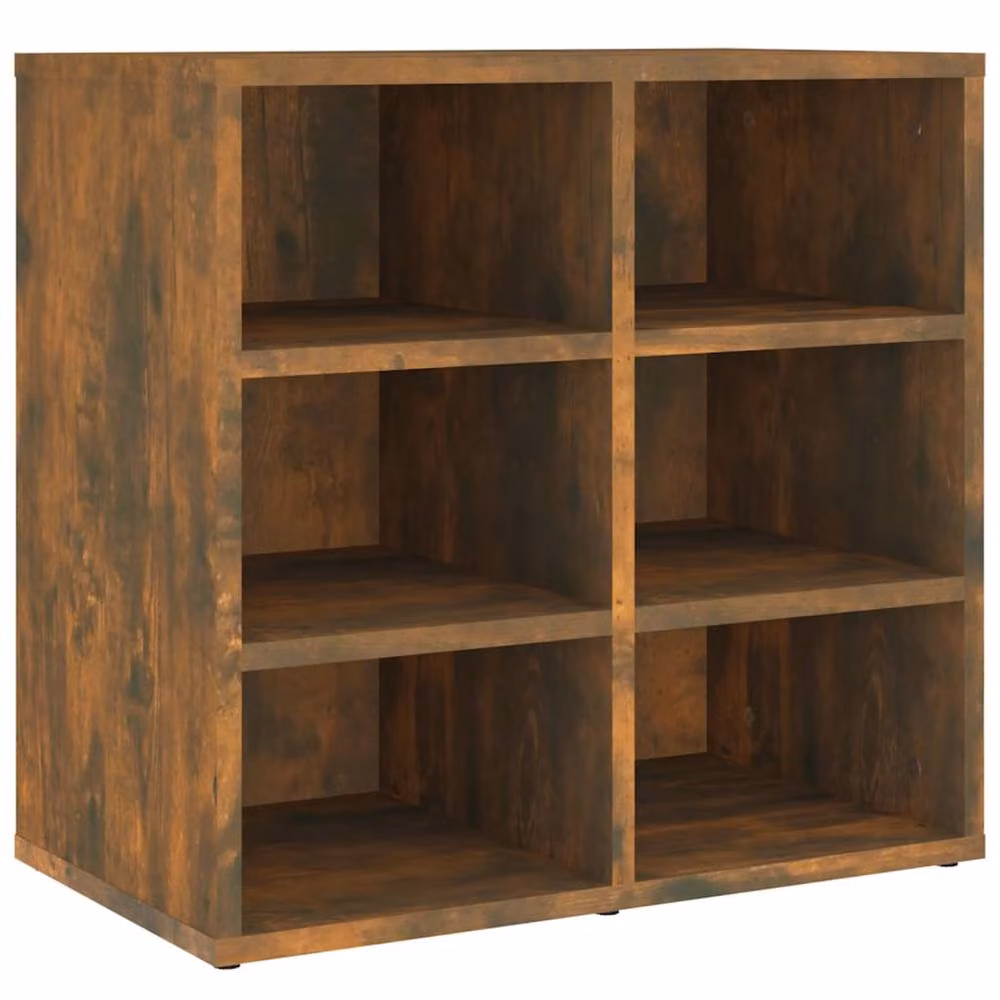 Berkfield Home Smoked Oak Shoe Cabinet in Brown, W/D/H: 52.5 x 30 x 50 cm – 2