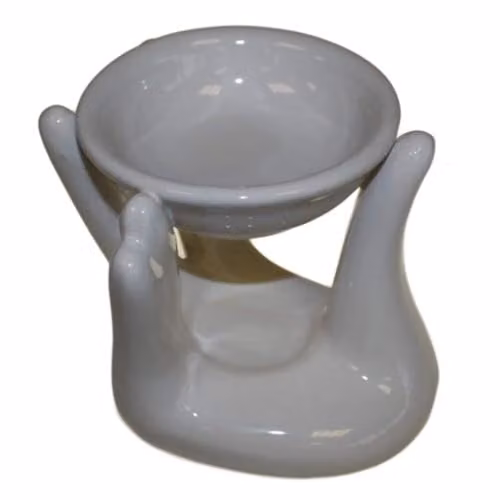 KDMD White Ceramic Tabletop Tealight Oil Burner