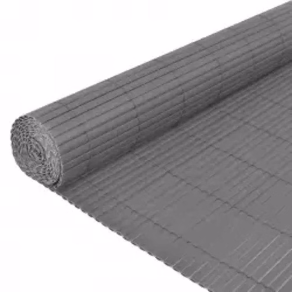 Berkfield Home Double-Sided PVC Garden Fence, Grey, H: 110 cm, W: 300 cm – 3