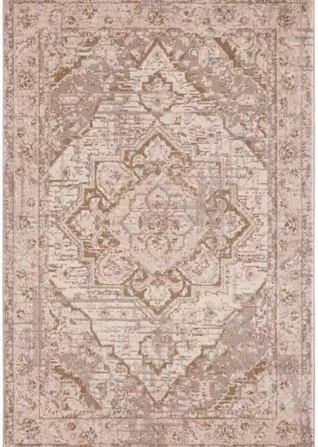 THE RUGS Terrain Designer Shortpile Medallion Rug in Beige, W: 160 cm, D: 235 cm