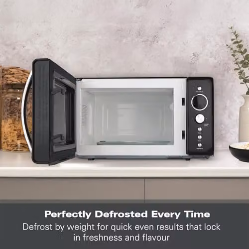 Hamilton Beach 20L Retro Solo Microwave with LED Display and Child Lock, Black – 6