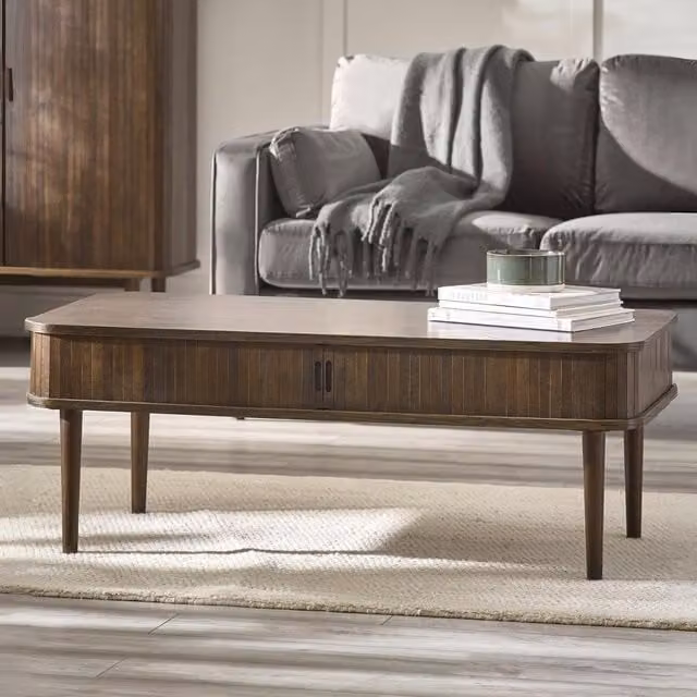 Julian Bowen Arya Rectangular Coffee Table in Brown Oak Wood Effect