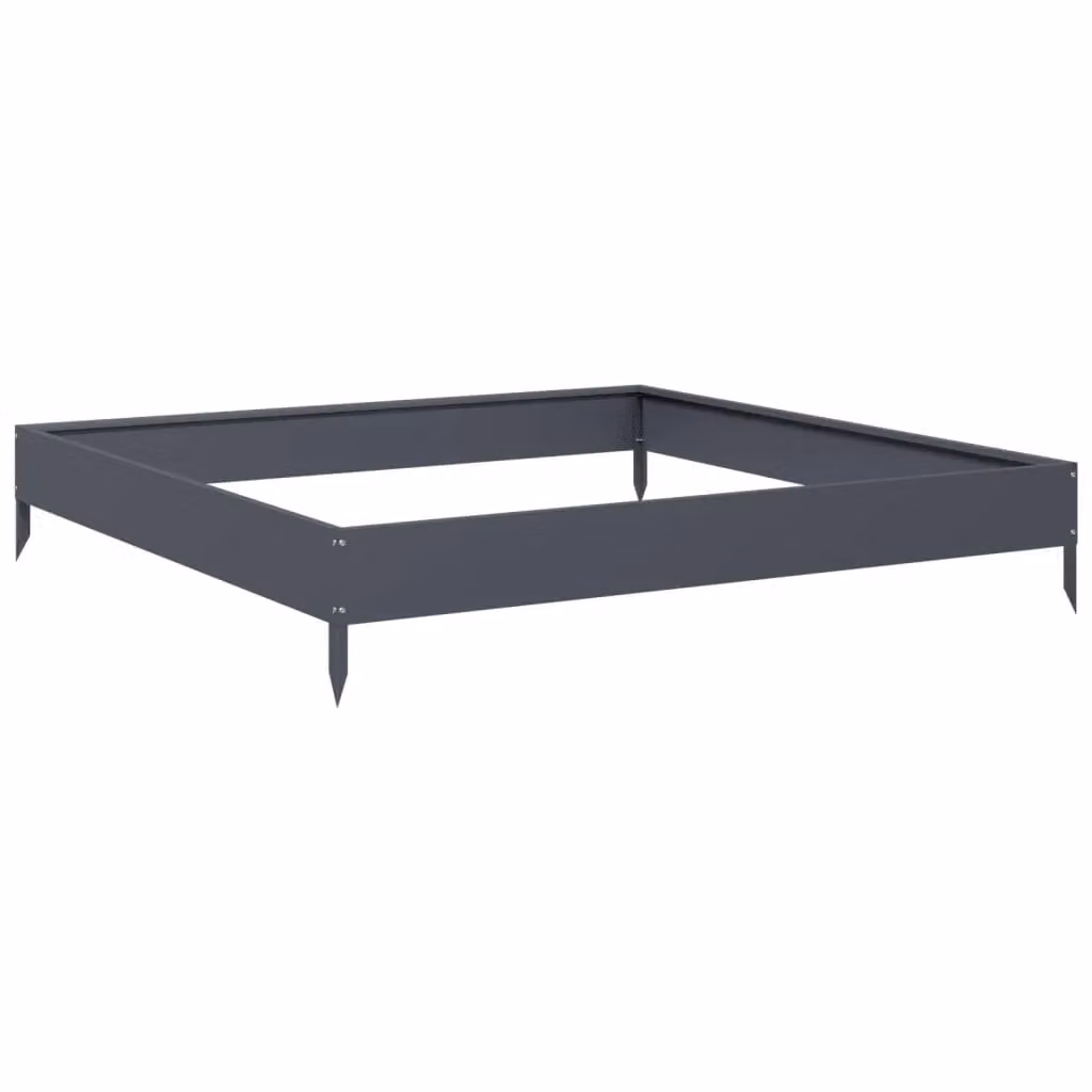 Berkfield Home Garden Anthracite Steel Raised Bed W/D/H: 100 x 100 x 18.5 cm – 2