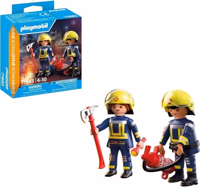 Playmobil Fire Brigade Toy Set in Red and Multicolour
