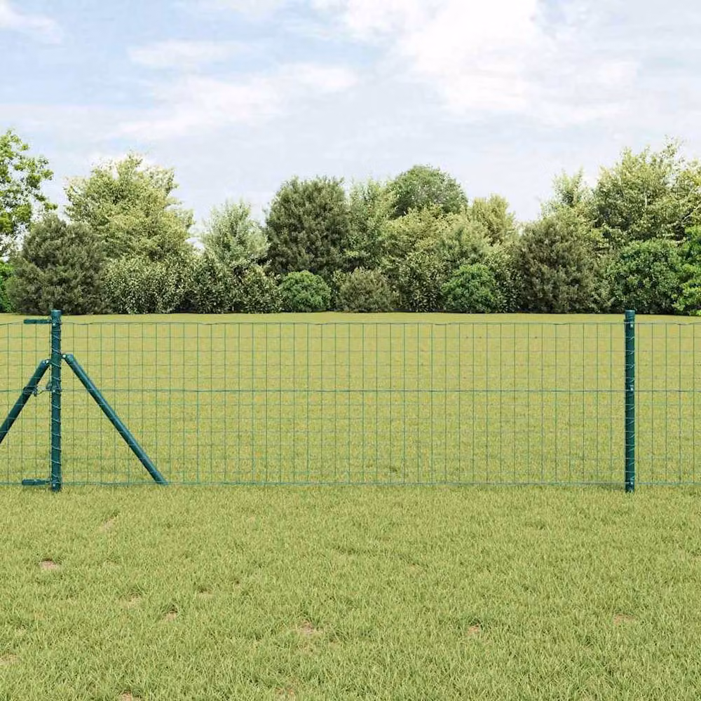 Berkfield Home Green Euro Fence PVC Coated Steel, H: 0.6 m x W: 10 m – 2