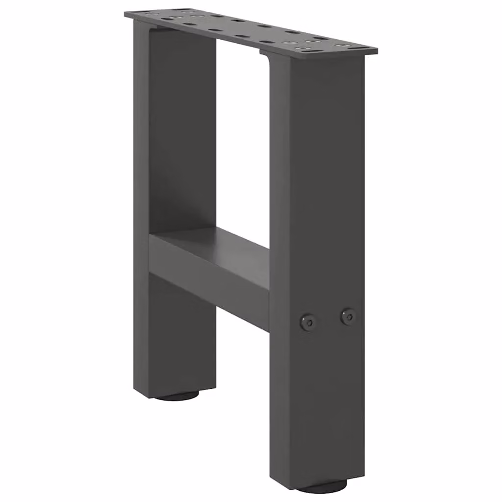 Berkfield Home Steel Coffee Table Legs in Anthracite and Black, 2 pieces, H: 40 cm, W: 30-31 cm – 2
