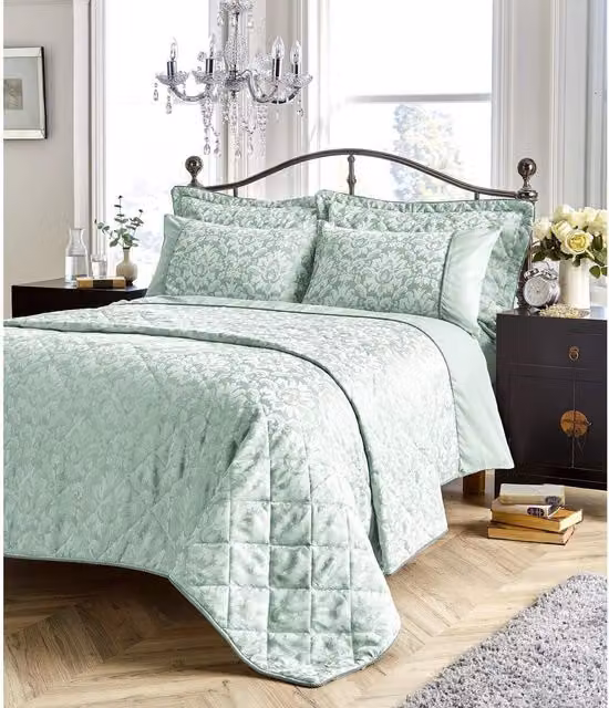 Savoy Woven Jacquard Duvet Cover Set in Blue, Superking, 200 x 200 cm
