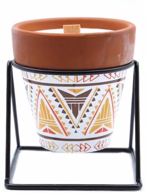 Agnes & Cat Sage Herb Garden Soy Candle with Wooden Wick in White