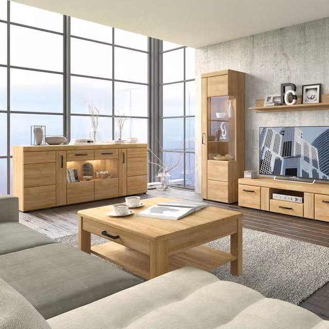 Furniture To Go Cortina Glazed Sideboard in Brown Oak Finish