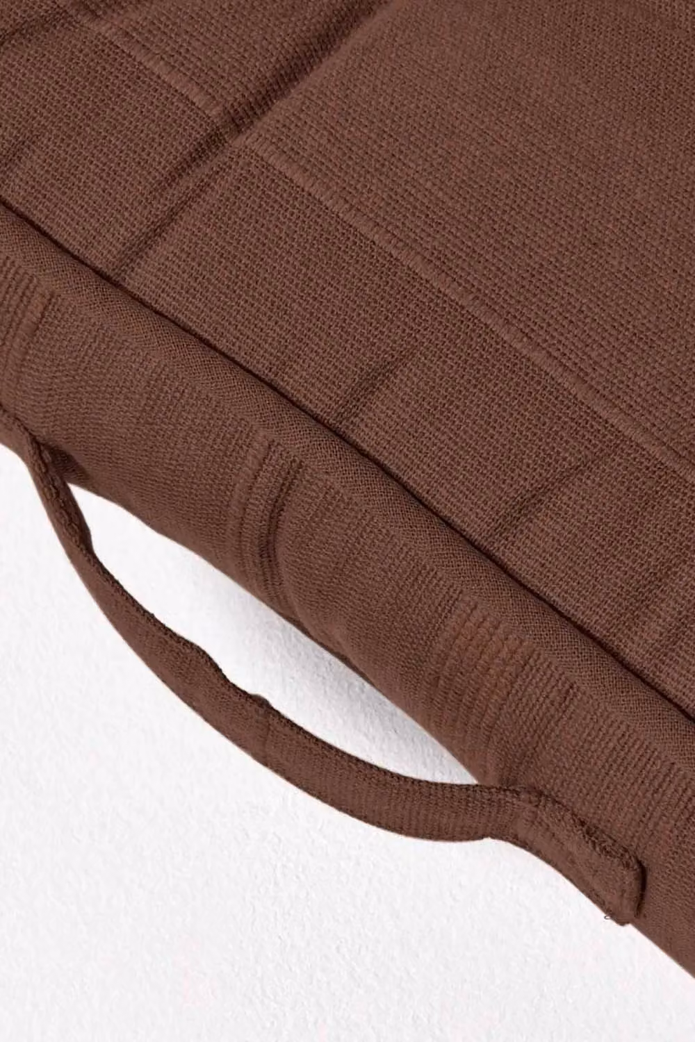 Homescapes Rajput Square Cotton Floor Cushion in Brown, W/D/H: 40 x 40 x 8 cm – 3