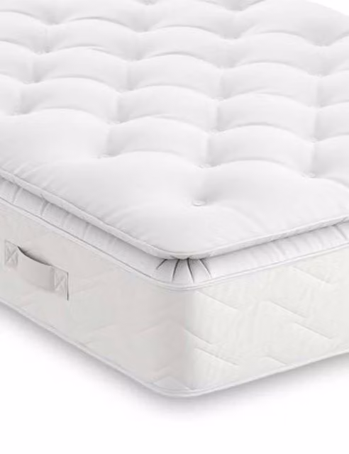 M&S 1050 Pocket Spring Medium Pillowtop Mattress in White, W/D/H: 180 x 200 cm