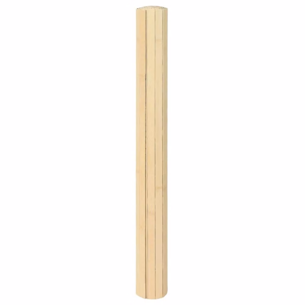 Berkfield Home Rectangular Bamboo Rug in Beige, W: 100 cm, D: 60 cm