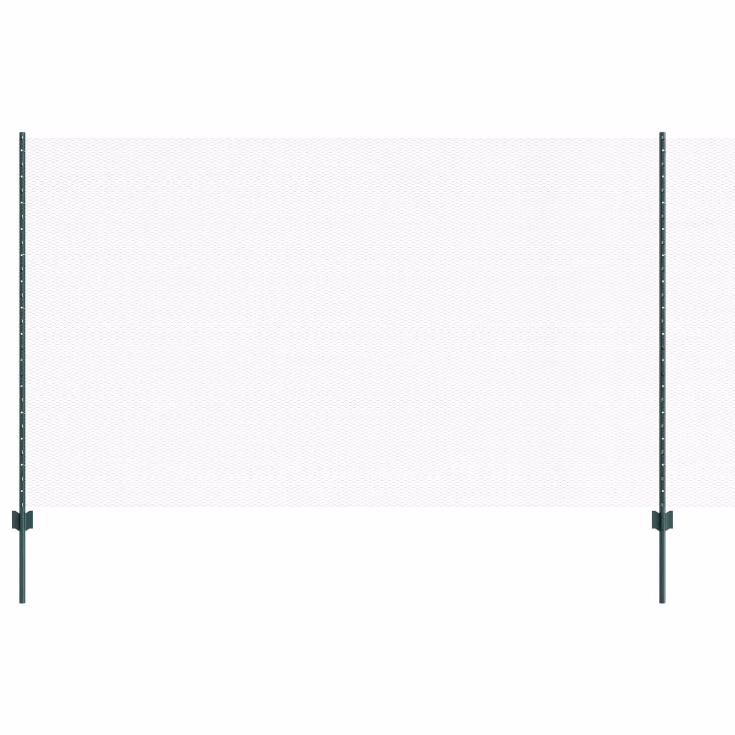 Berkfield Home Green Steel U-Channel Mesh Fence Posts, 5 Pieces, Height: 140 cm – 2
