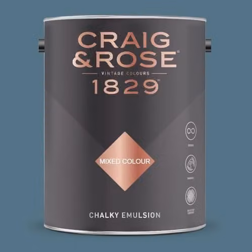 Craig & Rose 1829 Paint Stop Chalky Emulsion in Braze Blue, 5 l