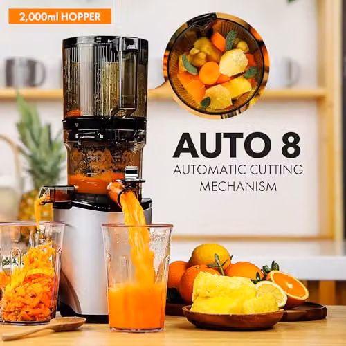 Kuvings Auto 8 Whole Slow Juicer in Silver Matt with 2 Litre Capacity – 2
