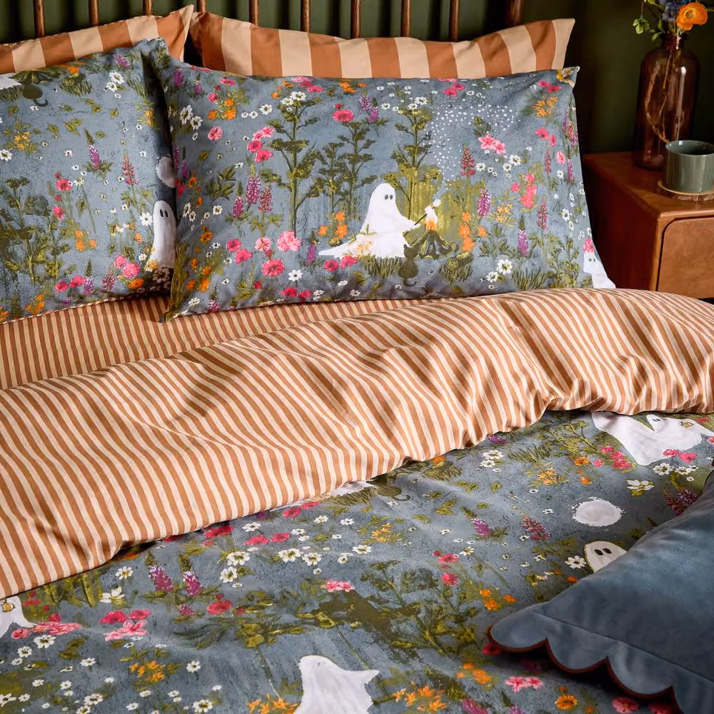 Furn Botanical Forest Reversible Halloween Duvet Cover Set, Multicolour, W/H: 200 x 200 cm – 2