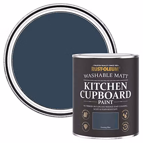 Rust-Oleum Matt Blue Kitchen Cupboard Paint, 750ml – 2