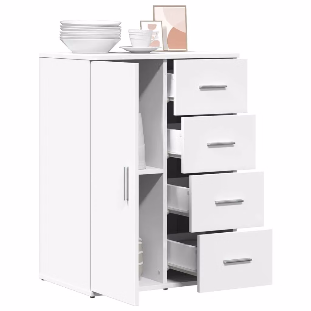 Berkfield Home Modern White Matt Sideboard, W/D/H: 59 x 39 x 80 cm – 2