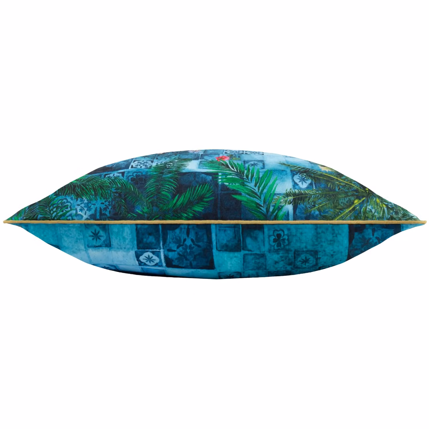 Paoletti Majorelle Leopard Moroccan Piped Outdoor Cushion in Blue, W: 60 cm, H: 40 cm, W: 40 cm – 3