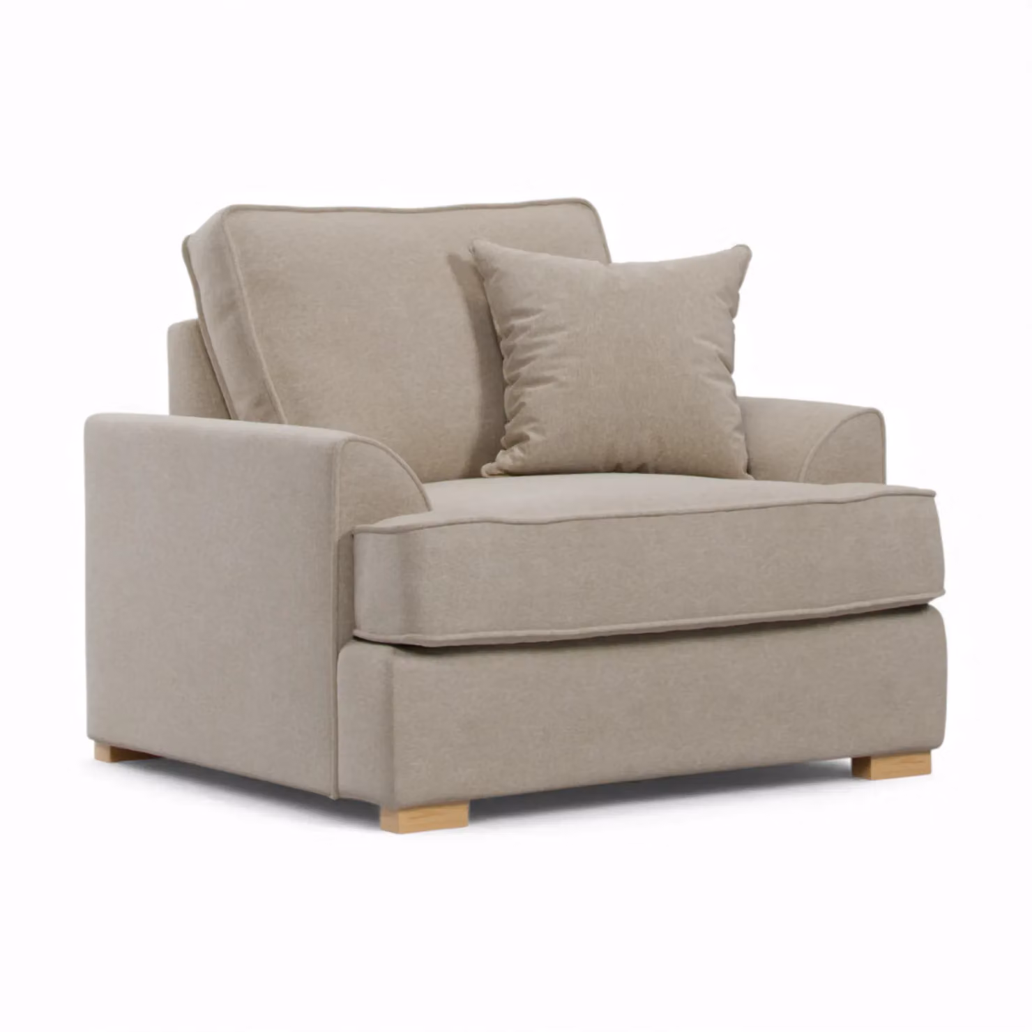 The Great Sofa Company Ophelia Chenille Fabric Armchair in Stone – 2