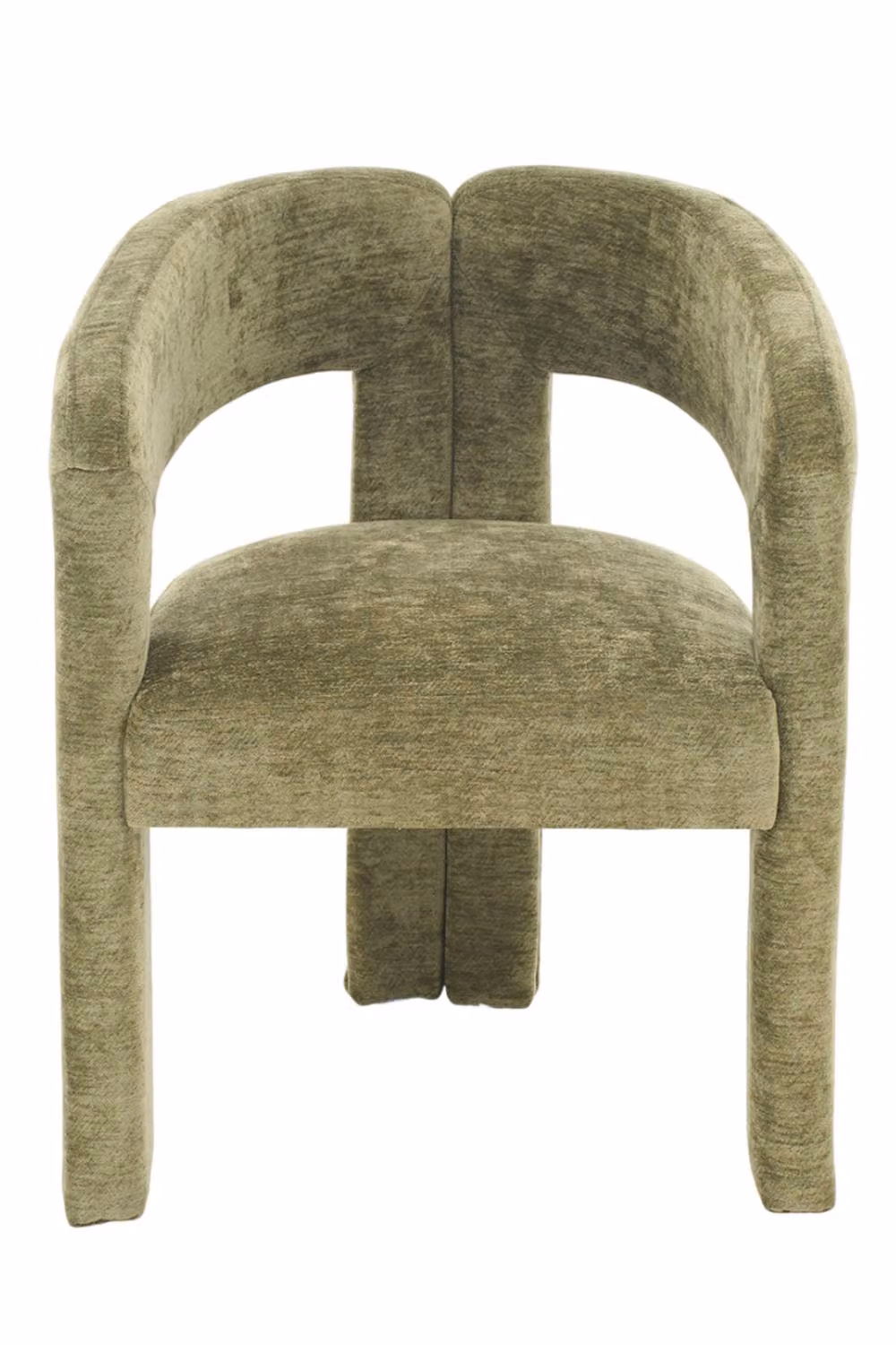 Living and Home Modern Green Chenille Upholstered Tub Accent Chair with Armrests – 2