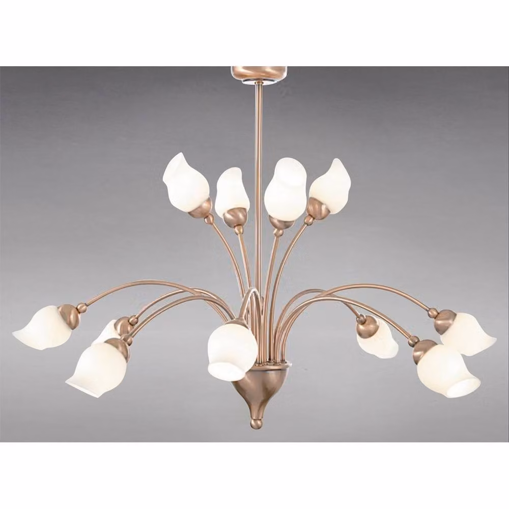 Netlighting Rimini 12 Light G9 Pendant Lamp in Antique Copper and Brown – 2