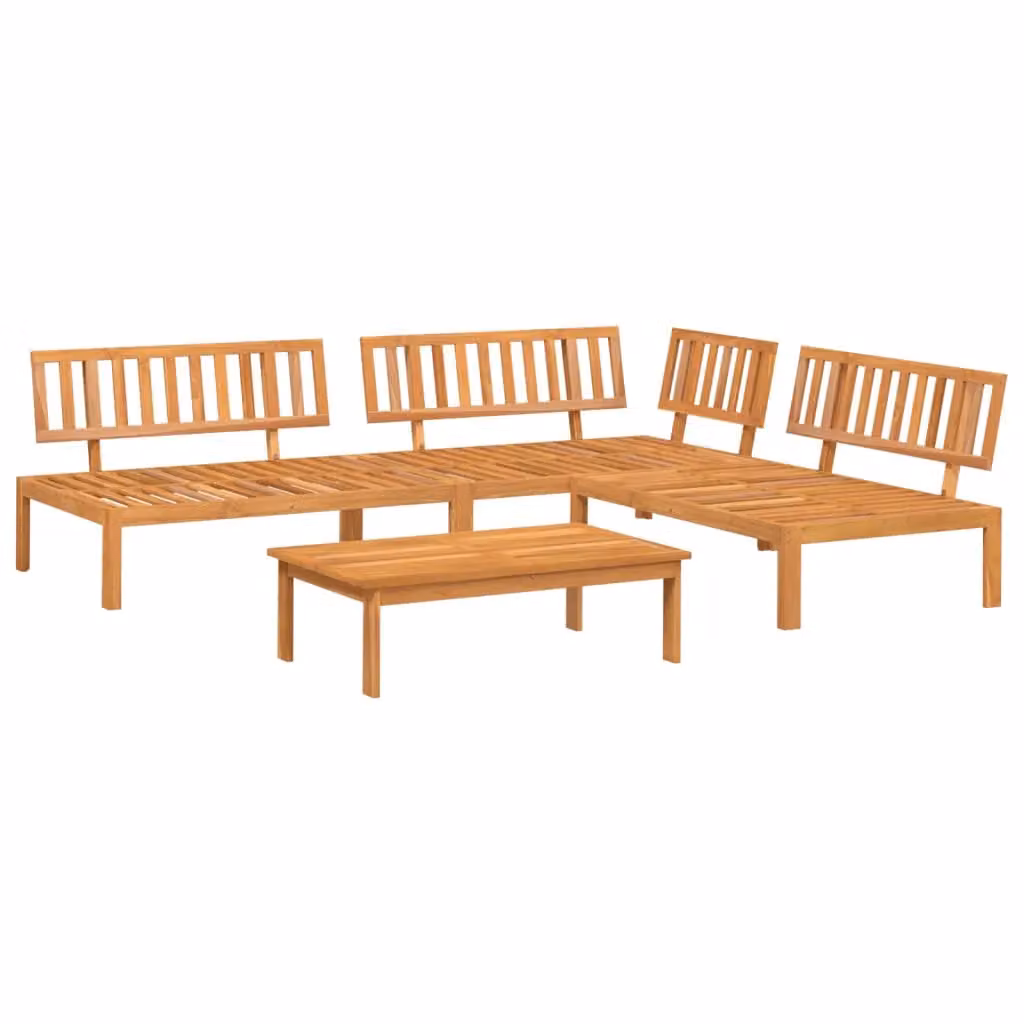 Berkfield Home 4 Piece Garden Pallet Sofa Set in Brown Solid Acacia Wood – 2