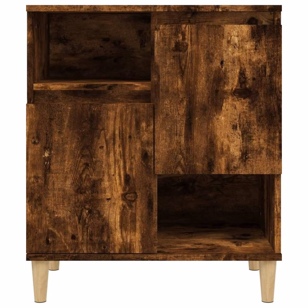 Berkfield Home Set of 3 Smoked Oak Sideboards in Brown, W/D/H: 60 x 35 x 70 cm – 4