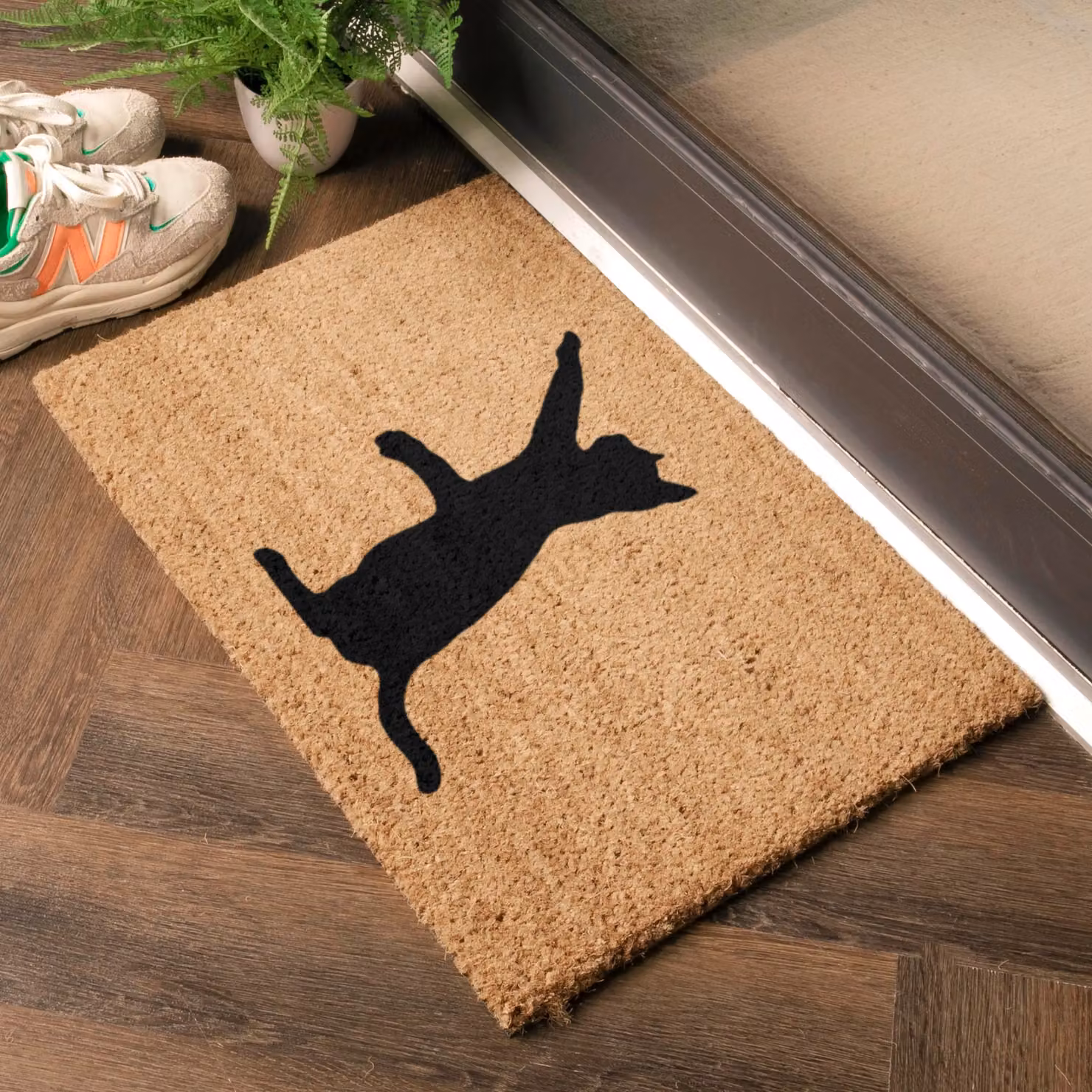 Artsy Mats Cat On Two Legs Doormat, Black and Multicolour, W: 60 cm, D: 40 cm – 2