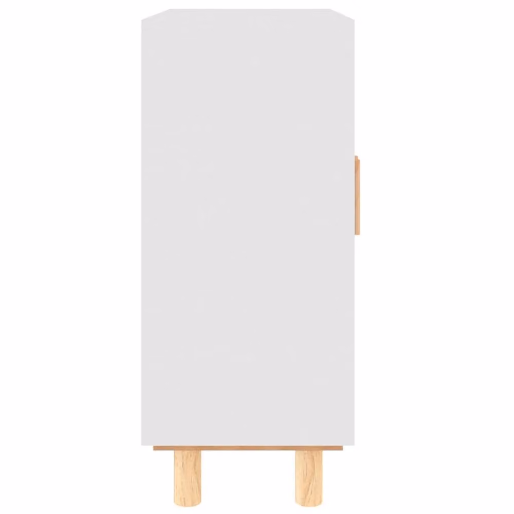 Berkfield Home White Sideboard in Solid Pine and Natural Rattan, W/D/H: 60 x 30 x 70 cm – 2