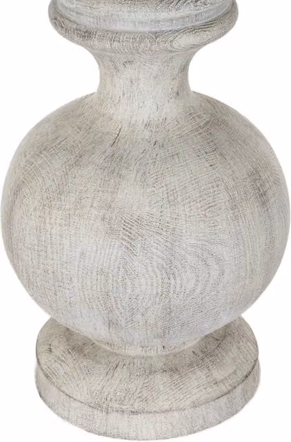 KDMK Tabletop Lamp with Brown Fabric Cylinder Shade and Wood Base