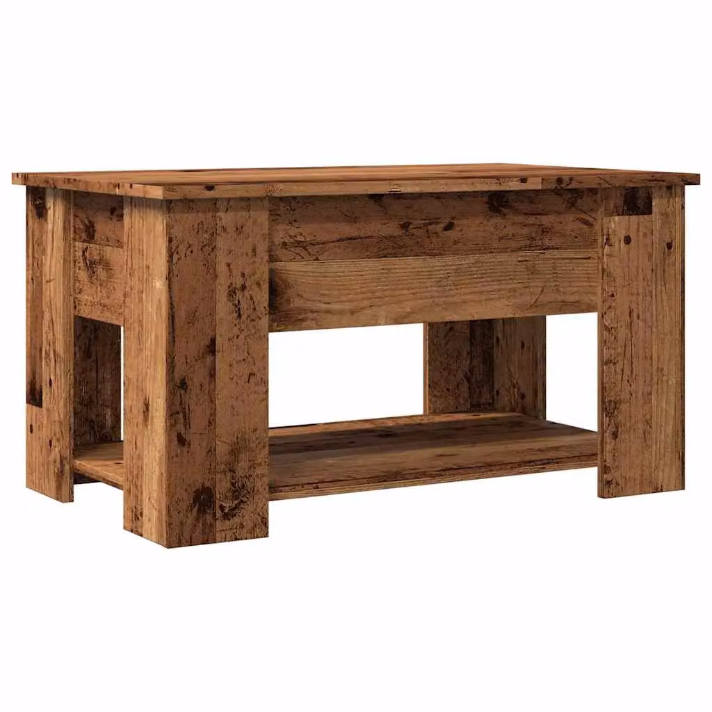 Berkfield Home Modern Rectangular Coffee Table in Brown with Lift Mechanism, W: 79 cm, D: 49 cm, H: 41 cm – 2
