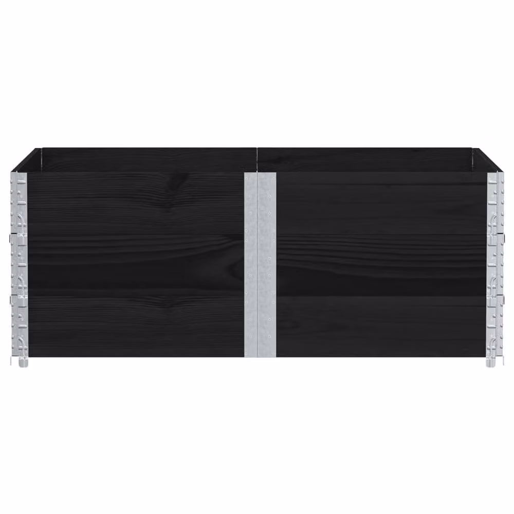 Berkfield Home Garden Black Wooden Raised Bed Planter with Galvanised Steel, W: 150 cm, D: 100 cm, H: 60.5 cm – 3