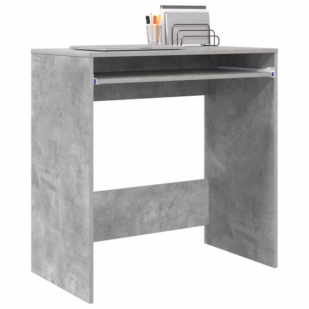 Berkfield Home Minimalist Computer Desk in Concrete Grey – 3