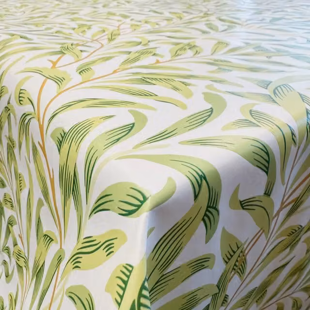 Terrys Floral PVC Tablecloth in Green and White