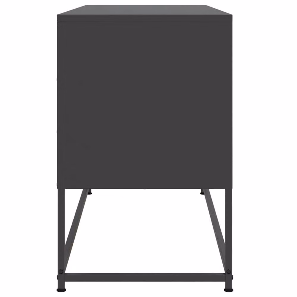 Berkfield Home Industrial Black Steel TV Cabinet W/D/H: 100.5 x 39 x 60.5 cm – 5