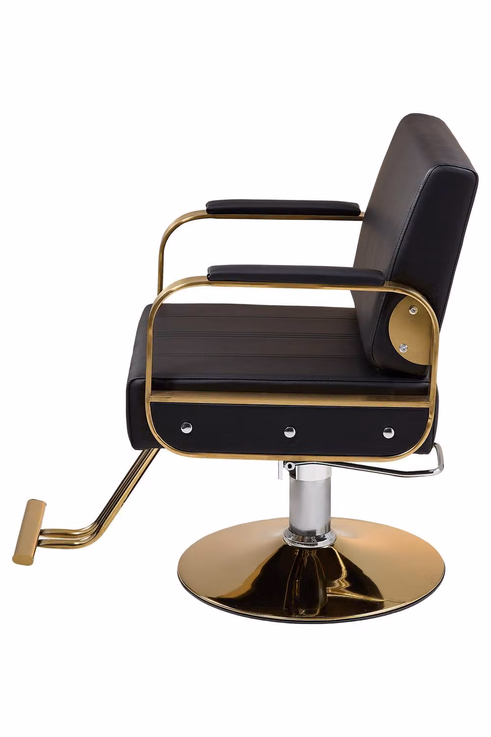 Living and Home Adjustable Height Swivel Salon Barber Chair in Black – 2