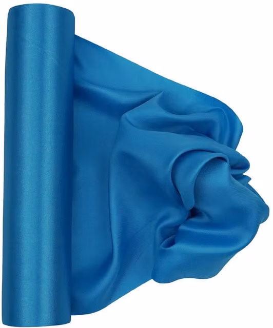Neel Blue Solid Satin Fabric Roll for Wedding Décor and Drapery, W: 20 cm, H: 29 cm