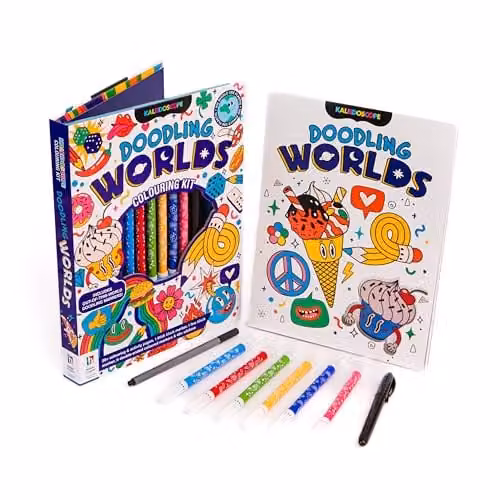 Hinkler Kaleidoscope Colouring Doodling Worlds Street Art Kit for Children, Multicolour – 2