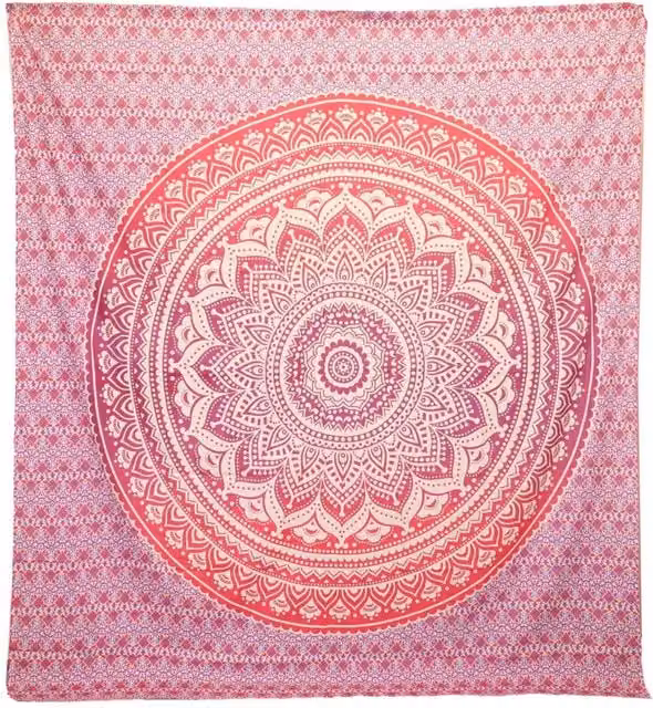 KDMD Umrao Mandala Purple Handcrafted Geometric Textile Wall Hanging and Beach Spread