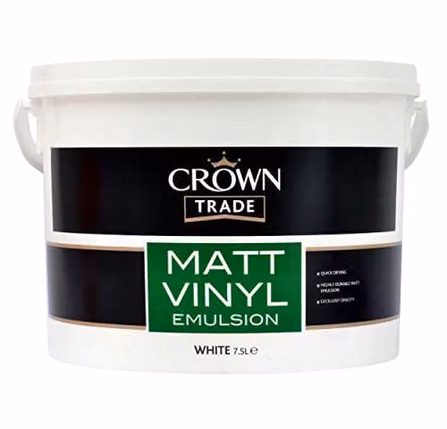 Crown Matt White Synthetic Resin Paint 7.5 l