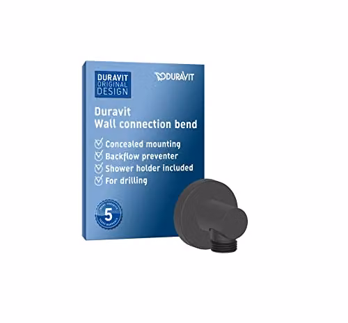 Duravit Universal Round Wall Connection Elbow in Matt Black